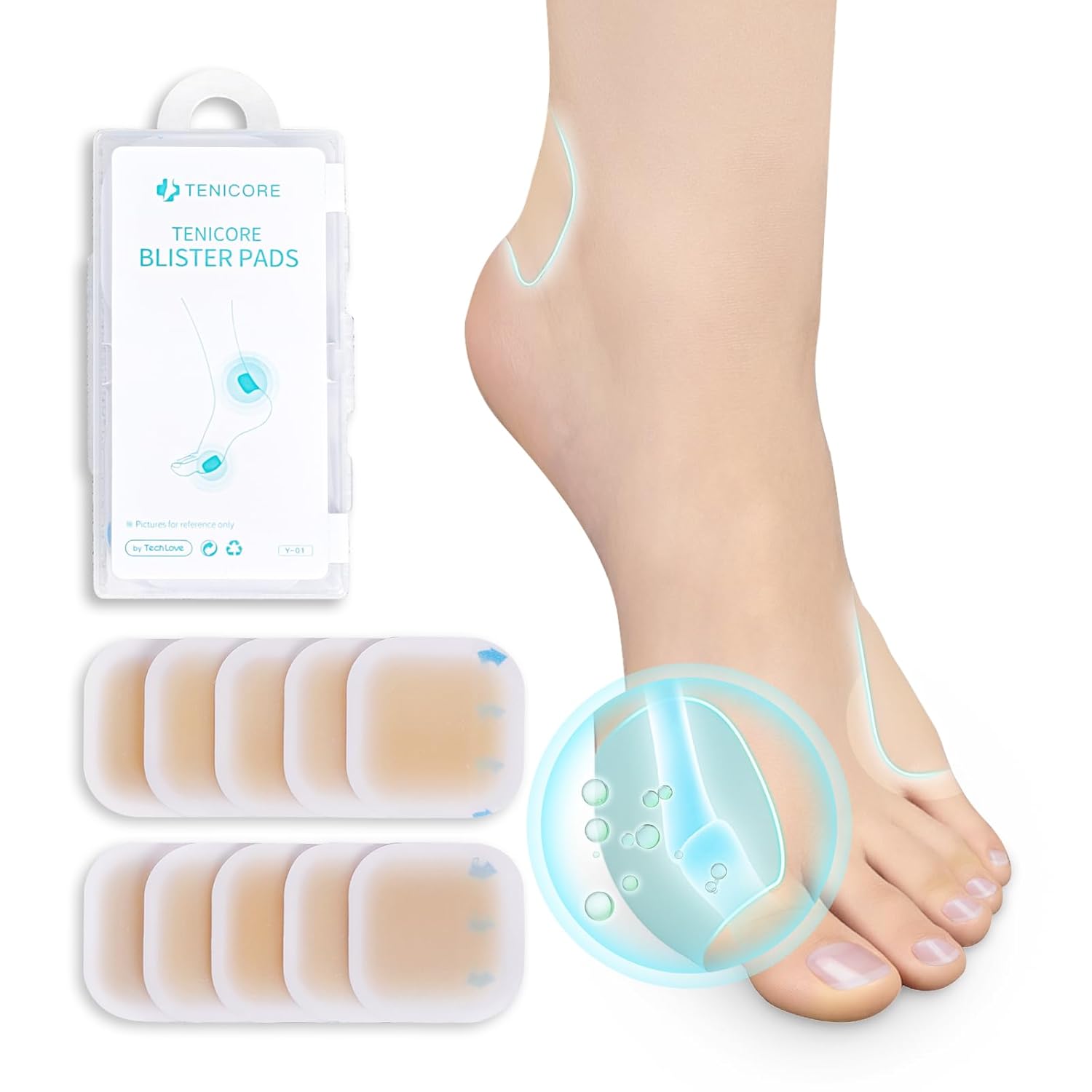 TENICORE Bunion Pads for Men and Women, Waterproof Cushions