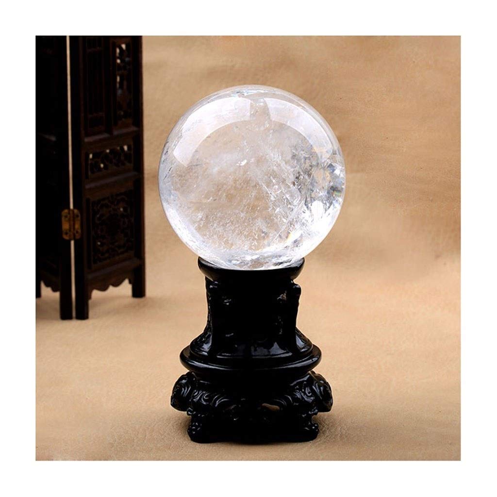 Bola de Cristal (en la Magia Occidental) Blanco Natural Bola de Cristal Agrietado Oficina Auspicioso Feng Shui de la Bola de la Bola de Piedra Talla Pulido Regalo de los Ornamentos Bol