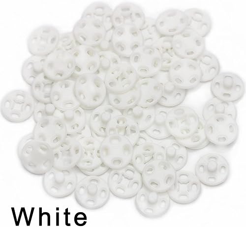 Miniatura 7 de Betoplin 100 juegos de botones de plástico para coser a presión para manualidades de ropa (0.394 in0.4 pulgadas)