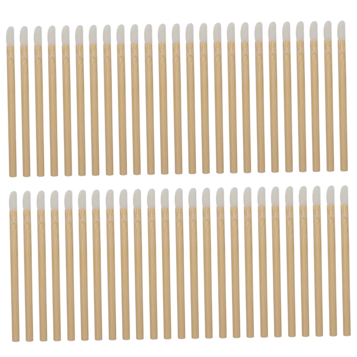 Ipetboom Wooden Lip Brush Kit 50pcs Lipstick Applicators Makeup Supplies Mascara Applicator Brush