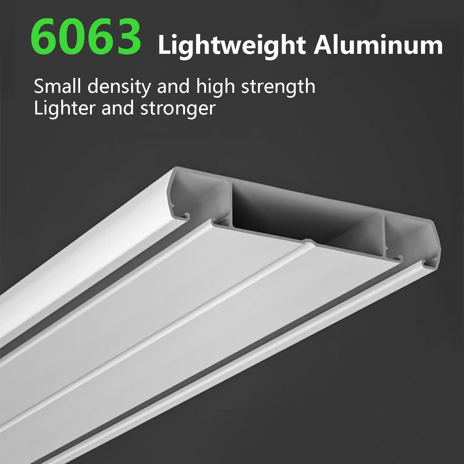 Binario da soffitto in alluminio a doppio binario preforato per finestra e doccia ains 2 corsie design 2,8 m (9,2 piedi) divisorio e facile da inserire
