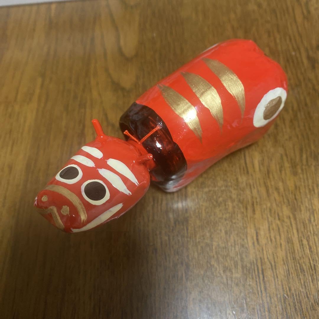 Amazon.co.jp: 会津はりこ 赤べこ 番匠 : おもちゃ