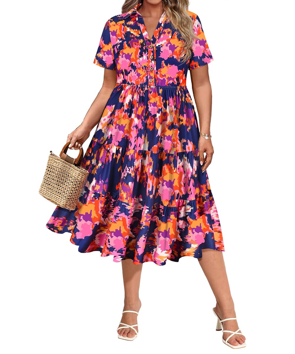 CARCOS Plus Size Ruffled Dress