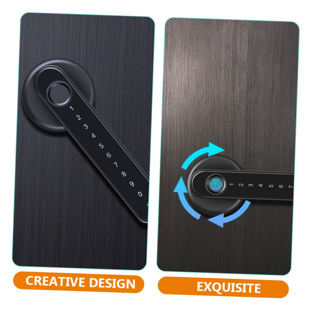 SEWACC 1 Set Keyless Entry with Fingerprint and Touch Digital Keypad for Home Apartment Office Easy Installation Secure Design