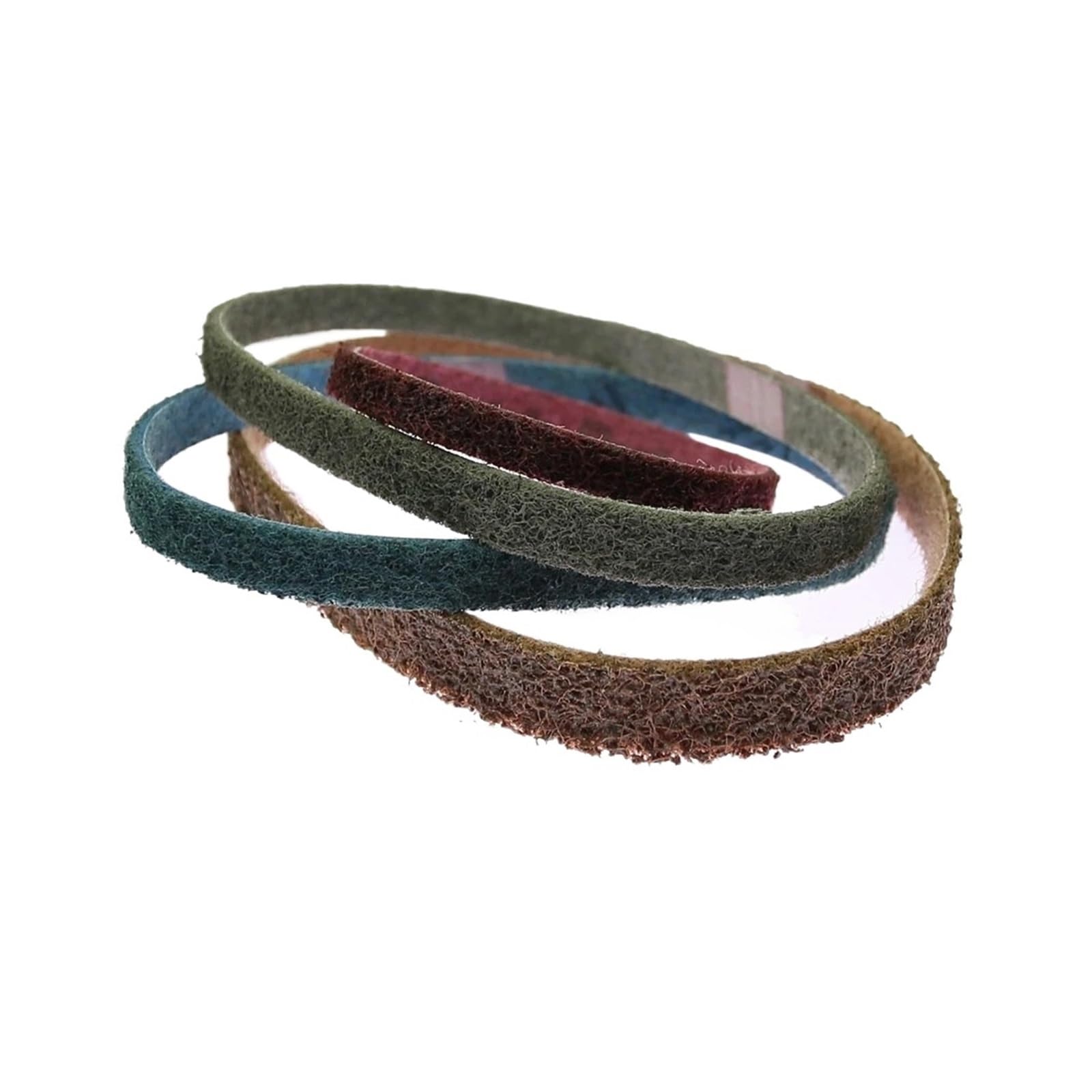Lot de 12 bandes abrasives en nylon non tissé, 330/457/520 mm, de grosses à fines, for l'ébavurage et le décapage de l'acier inoxydable(Blue P400,330x10mm)