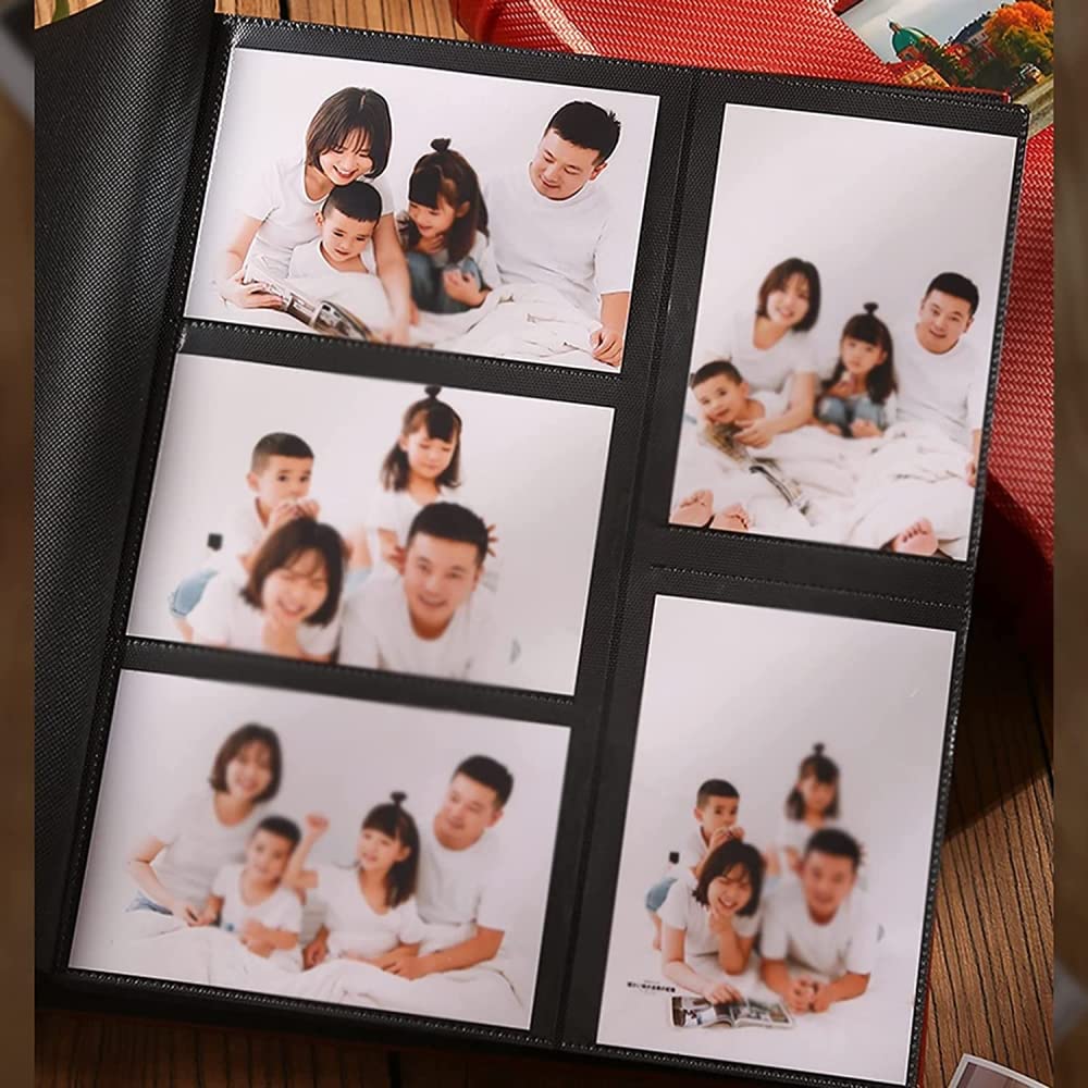 YXSH Álbum Álbum 6 Pulgadas 800 Estuche De Cuero De Gran Capacidad Álbum Familiar Álbum Infantil De Boda Álbum De Aniversario Álbum-A