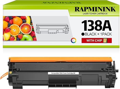 con CHIP de repuesto para cartucho de tóner negro 138A W1380A para uso con impresoras Pro 3001dw MFP 3101fdw - 1 paquete