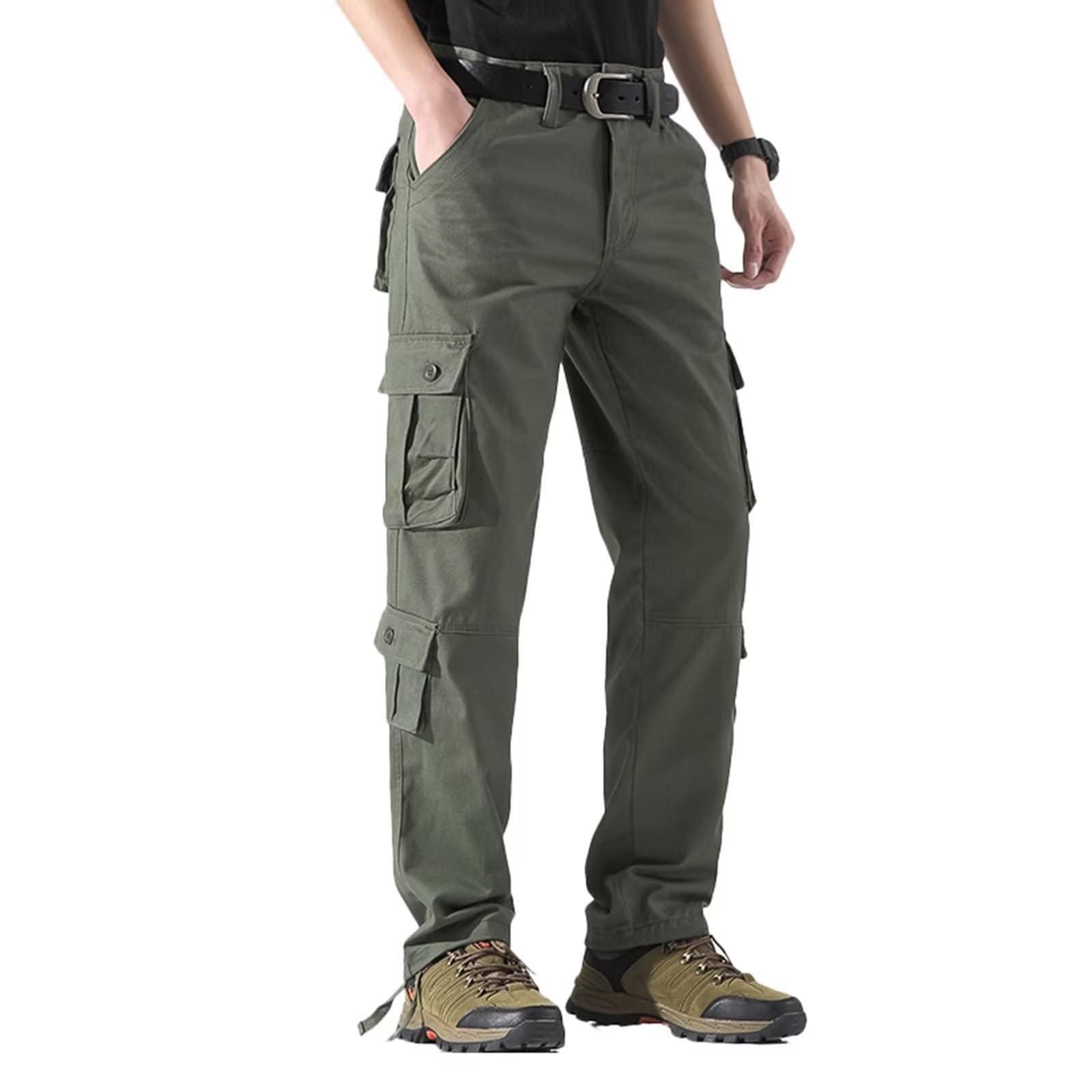 CHUNOTU - Pantaloni da passeggio da uomo, per attività all'aperto, combattimento, lavoro, escursionismo, casual, traspiranti, pantaloni da jogging elasticizzati