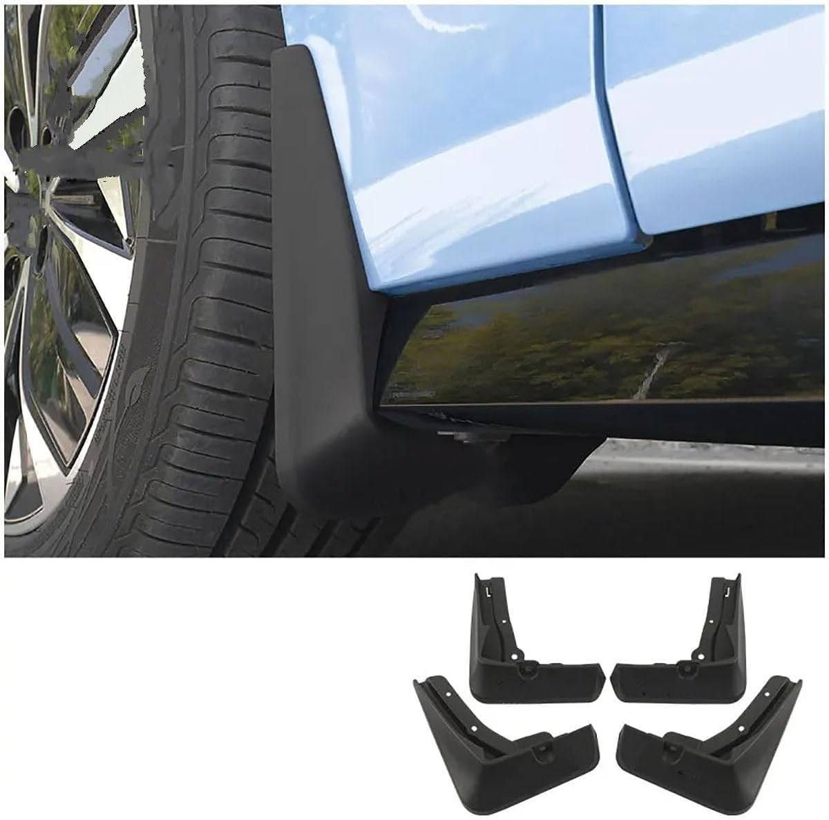 RSCBB 4 Pcs Car Mud Flaps Splash Guards for BYD For Seal 2023 2024 ATTO 4, Easy Installation Mudguards Front Rear Mud Flaps Splashproof Waterproof Car Accessories