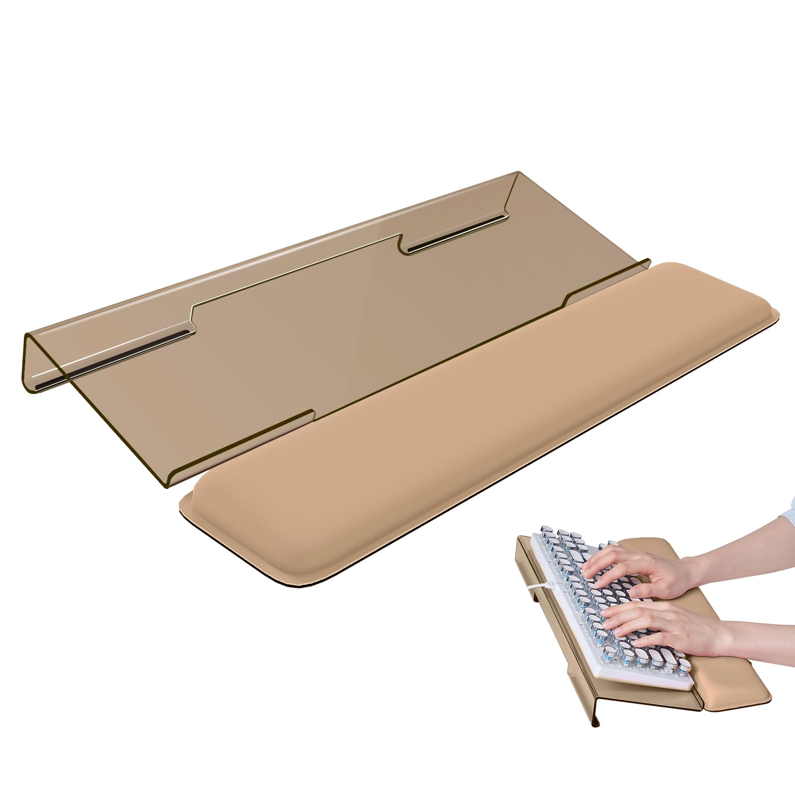 Computer Keyboard Stand for Desktop Keyboard Riser Wrist Rest Holder for Easy Typing Office Desk Home School Accessories