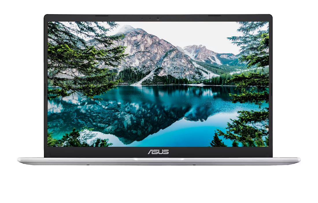 ASUS Lightweight 15.5" Full HD Laptop, Windows 11 Home OS, Intel Celeron Processor Up to 2.76GHz, 4GB LPDDR4, 128GB SSD, Backlit Keyboard, Pastel Grey, Renewed