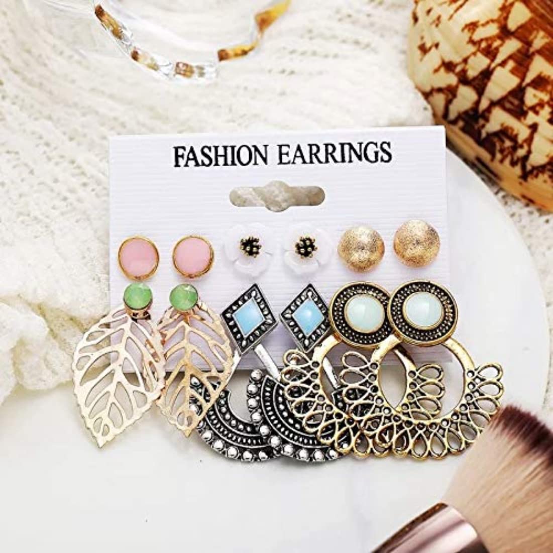 Elegant Plated Necklace and Earrings Combo Set