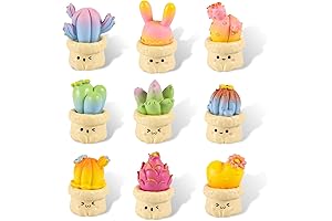 9pcs Miniature Decorations, Cute Miniature Succulents For Home Office