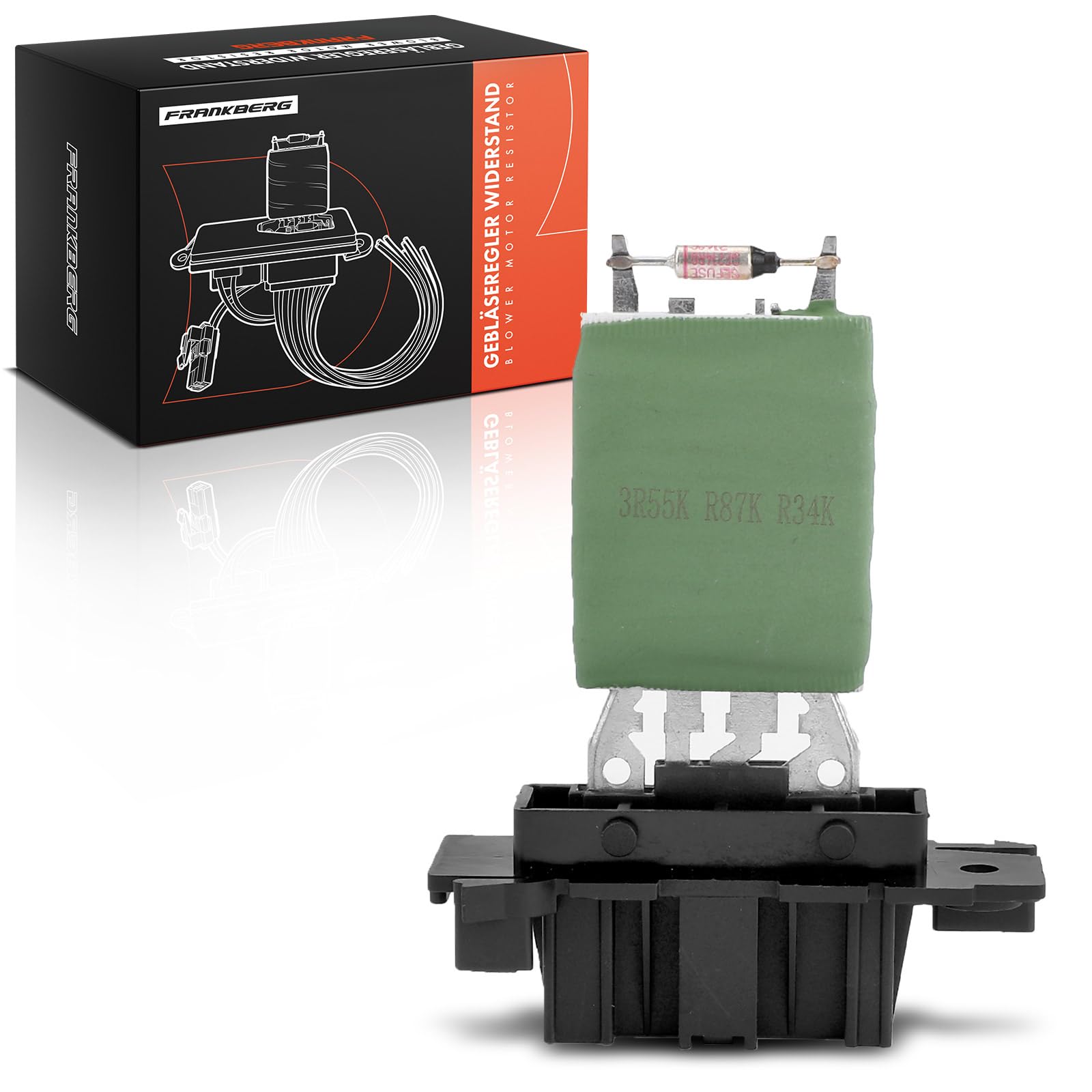 Frankberg Heater Blower Motor Resistor Compatible with Punto 199_ 0.9L-1.6L 2008-2021 Corsa Mk III (D) S07 1.0L-1.6L 2006-2014 Corsa Mk IV (E) X15 1.0L-1.6L 2014-2021 Replace# 13248240