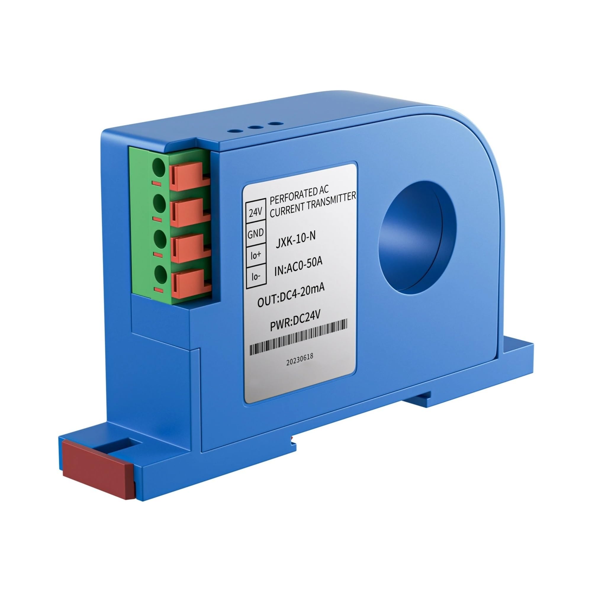 Transmetteur de Courant Alternatif 0-5 V, transducteur de Courant continu, capteur de Courant à Effet Hall DC24 V(DC 0-20A)