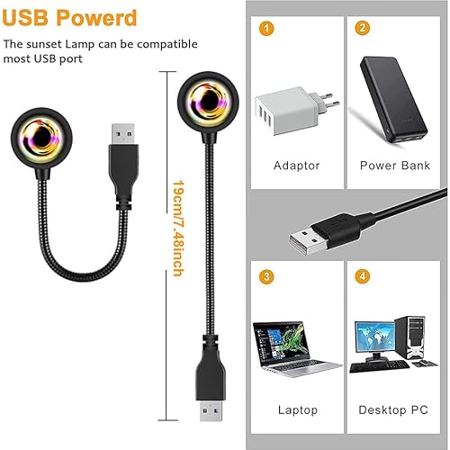 Smart App 16 Million Color Sunset Lamp Led Projector Home Decoration Photography Background Night Light #TOP5