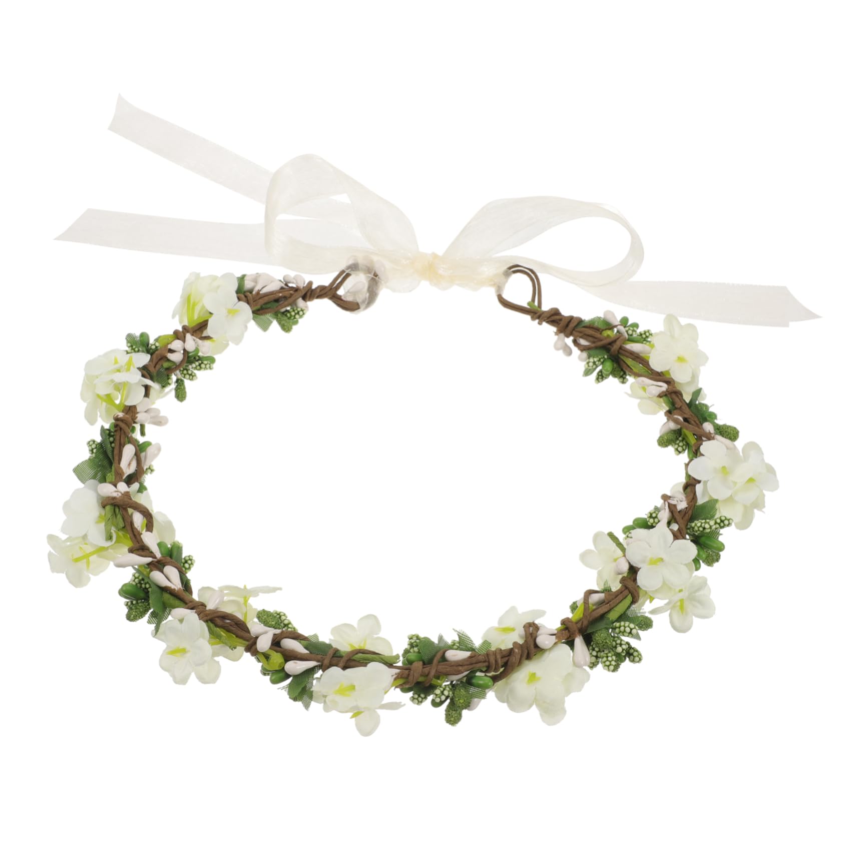 FRCOLOR 3pezzi Coroncina Floreale Per Sposa Ghirlanda Elegante Per Cerimonie e Fotografie Accessorio Per Feste Spiaggia e Matrimonio