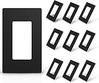 Vista 23 de ELEGRP Placas de pared decorativas sin tornillos de 1 banda, cubierta de placa frontal termoplástica irrompible para interruptor de salida