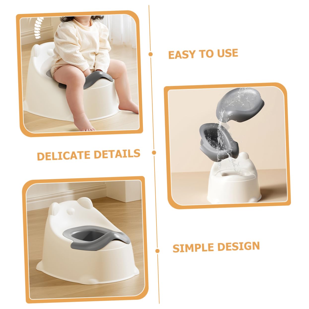ORFOFE Boy Girl Potty Training Toilet for Months Old Portable Boys and Girls Potty Seat Comfortable Design