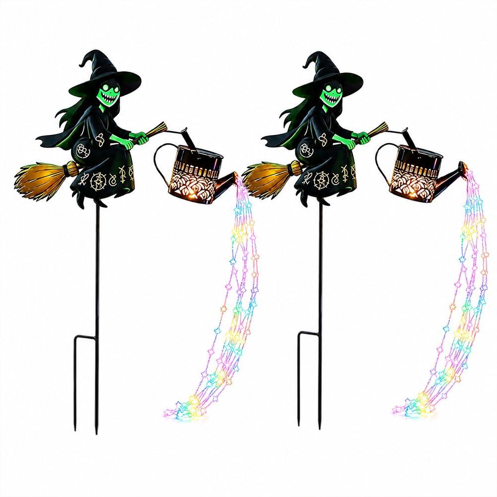 Halloween Witch Cauldron Stake Light, Potion Cascade LED Decor for Outdoor