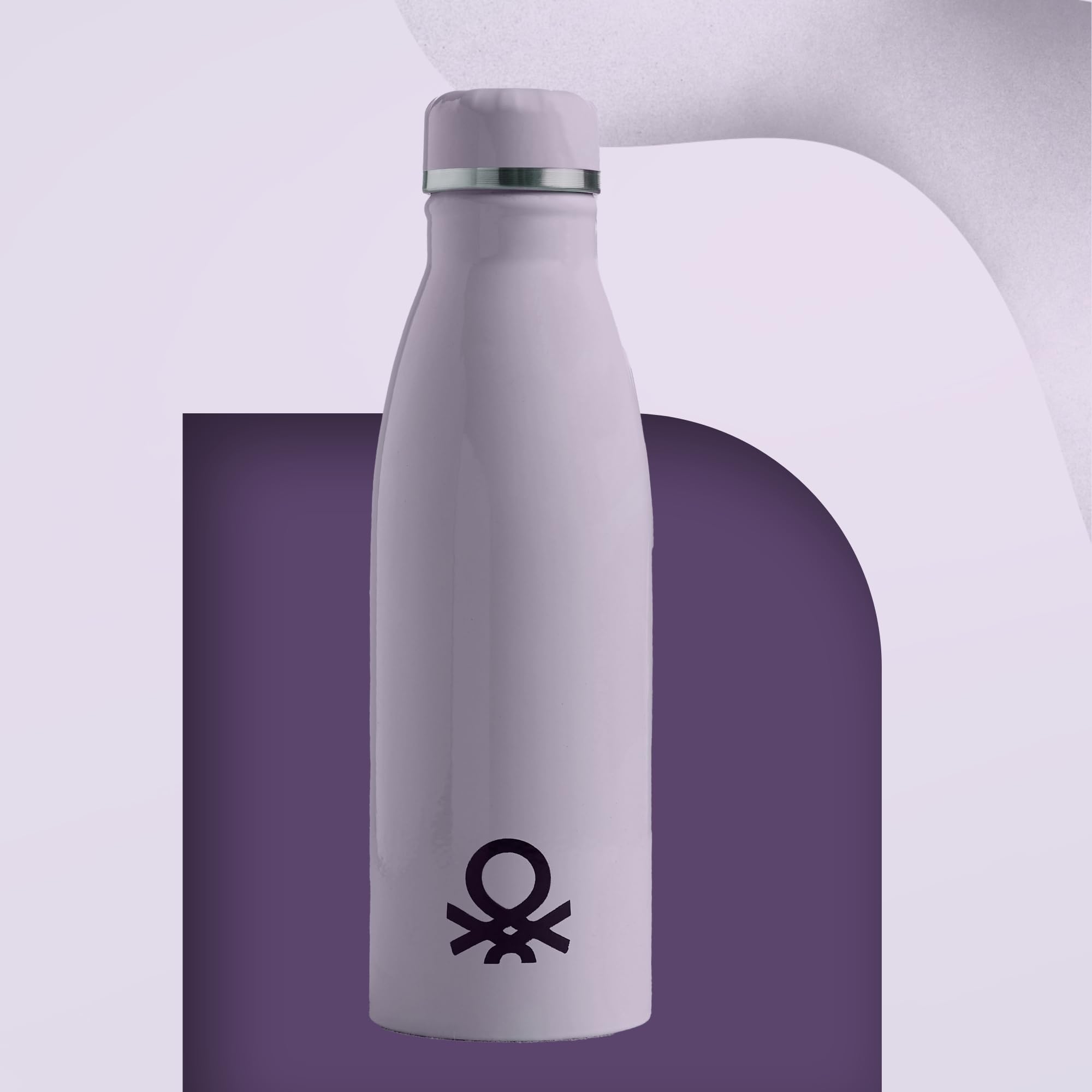 United Colors of Benetton Stainless Steel Water Bottle 750 ml, Lavender