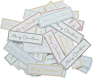 50 Merry Christmas Card Toppers, Mixed Colours, Scrapbooking and Card Making Embellishments