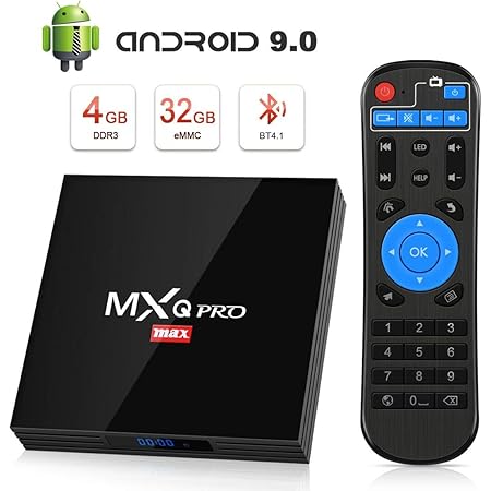TV Box Android 9.0 Smart TV 4GB ROM+32GB RAM superpow MXQ PRO MAX S Quad-Core RK3328 mit BT4.1/ 2.4Ghz WiFi / 100 LAN / H.265, 3D/ 4k Smart TV Box