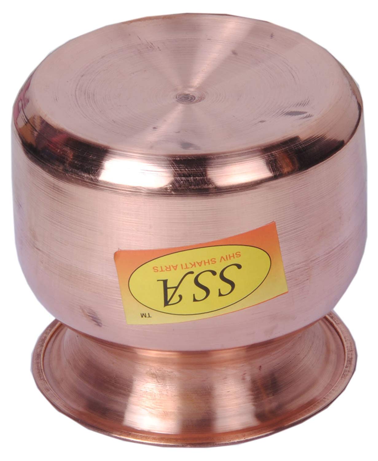 SHIV SHAKTI ARTS Copper Lota Kalash Pot with flat base|600 ML | Used as Poojan Worship Home Temple Garden Storage Water Beneficial for Health Diwali Laxmi Ganesh Pooja - Image 2 thumbnail