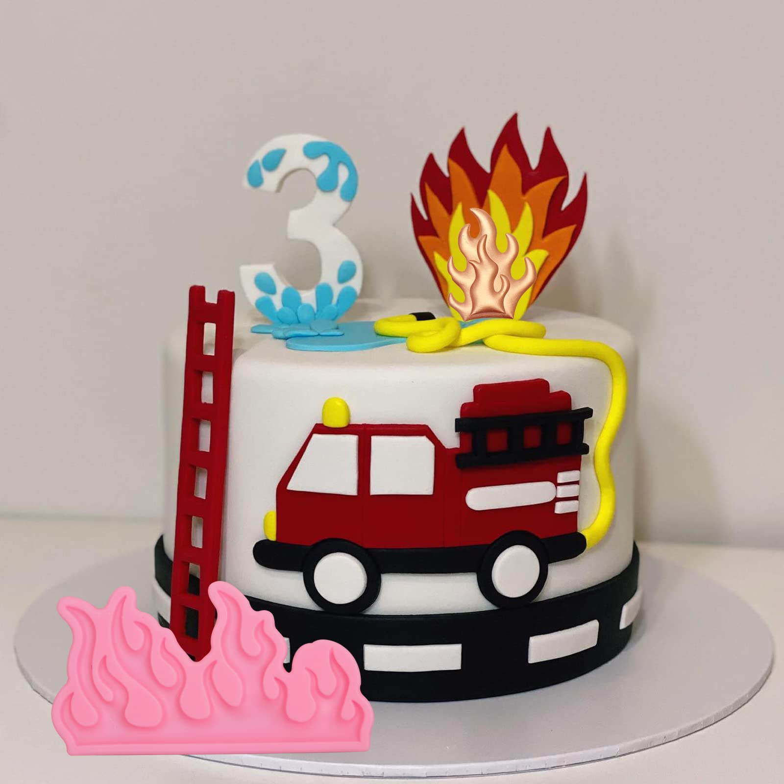 Flame Candy Molds, Set of 3, Silicone Fire Cake Decorating Molds, Axe Feather Arrow Indian Theme Chocolate Baking Tools for Cupcake Topper Cookie Fondant Clay Resin DIY Crafts