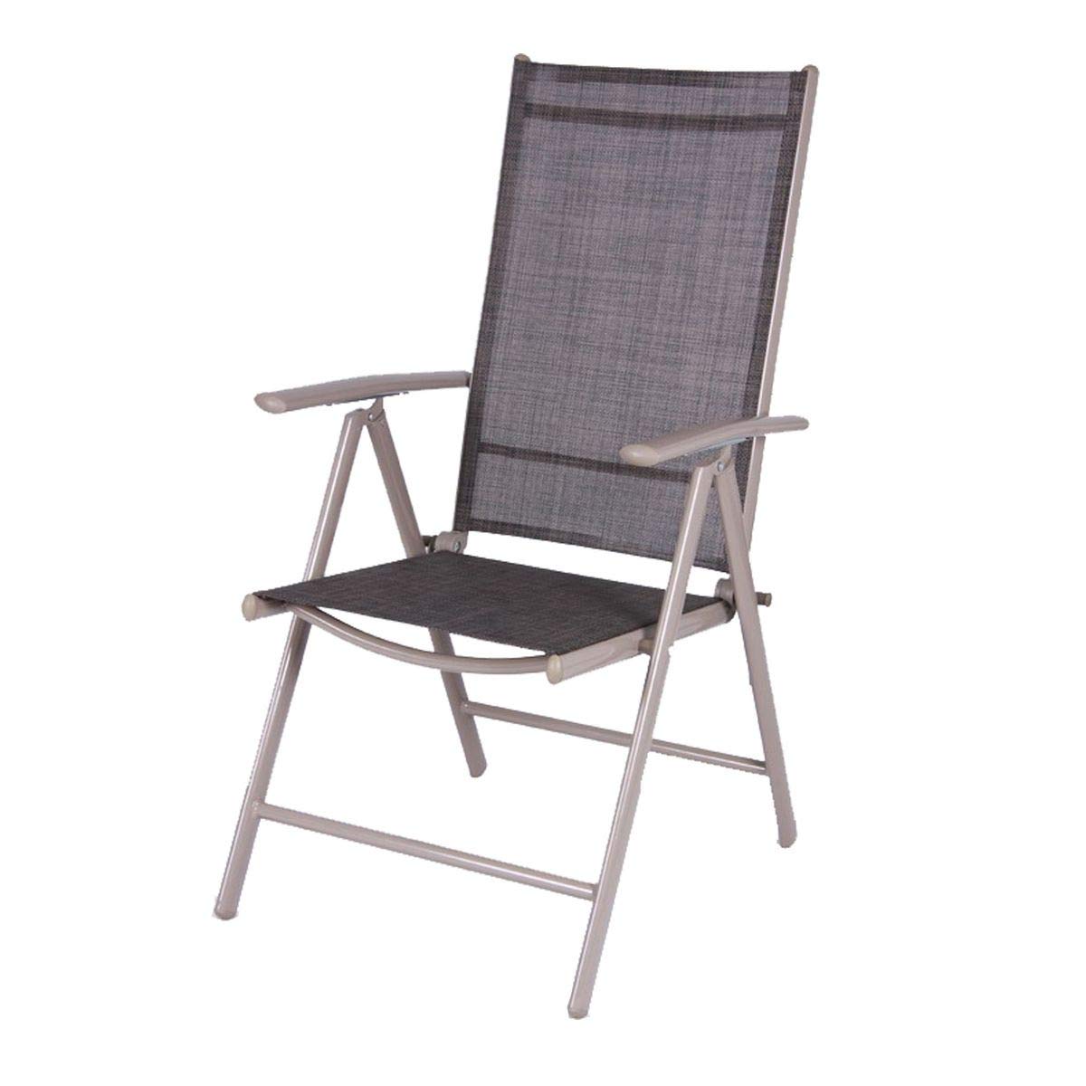 Fauteuil pliant contre le mal de dos réglable 7 positions en alu