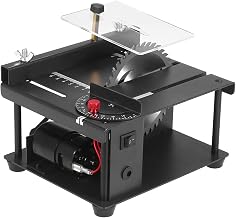yeacher Máquina multifuncional de serra de mesa, mini-cortador de mesa, máquina de corte elétrico com lâmina de serra Roda de amolar Ajuste de ângulo de velocidade ajustável 35mm Profundidade de corte para