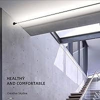 Vista 4 de Skyline - Tira de luz de acero lineal, lámpara de pared lineal, decoración familiar, barra de acero, barra de pasillo, longitud de bricolaje, corte