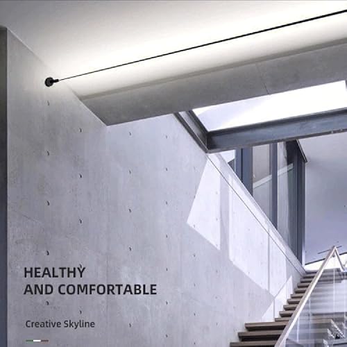 Miniatura 4 de Skyline - Tira de luz de acero lineal, lámpara de pared lineal, decoración familiar, barra de acero, barra de pasillo, longitud de bricolaje, corte