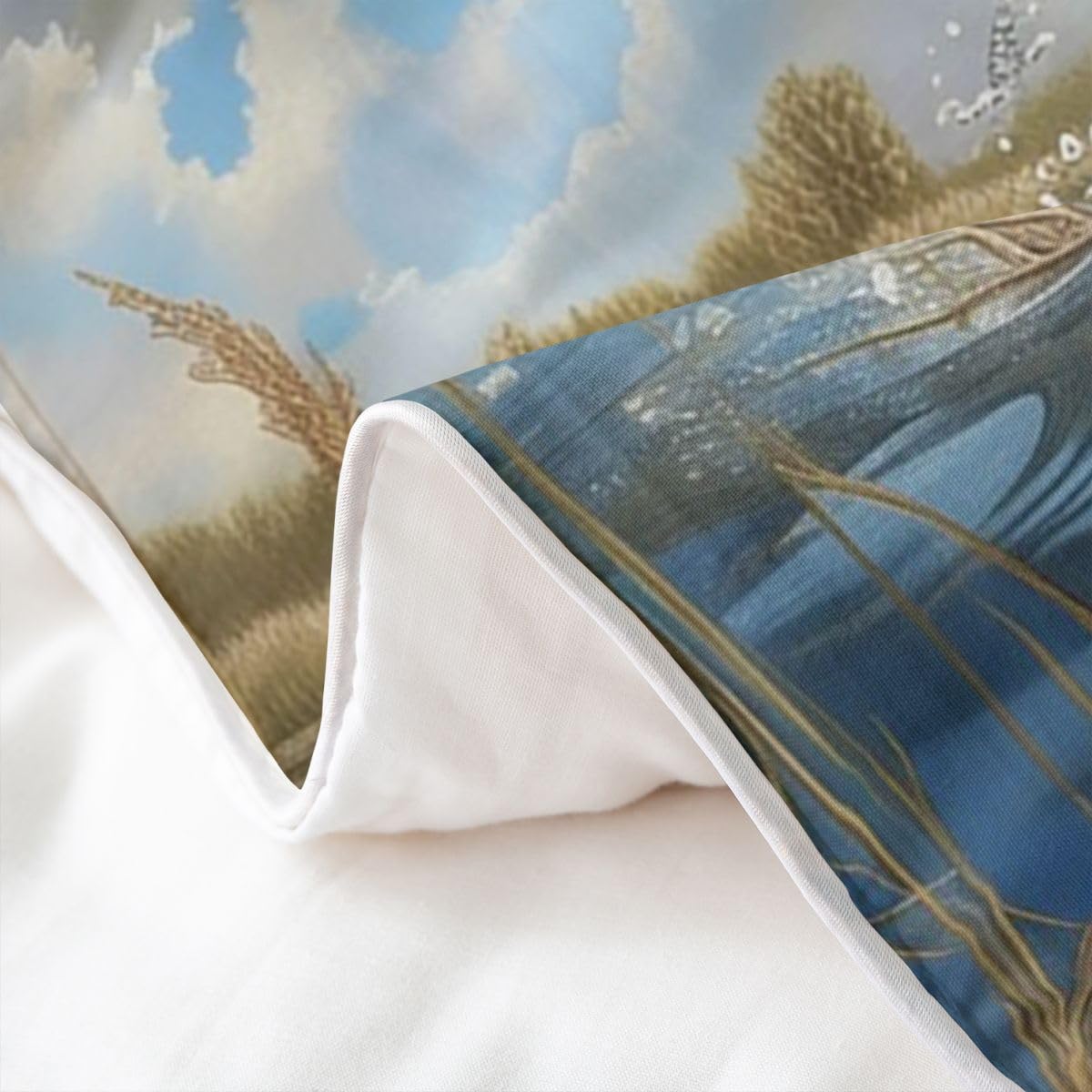 Homewish Bass Fish Kids King Zestawy Pościeli Wędkarstwo I Polowanie Bawełniana Poszewka Na Kołdrę Życie Morskie Poszewka Na Kołdrę Przybrzeżne Zwierzęta Zestaw Łóżek Dla Chłopców Nastolatków