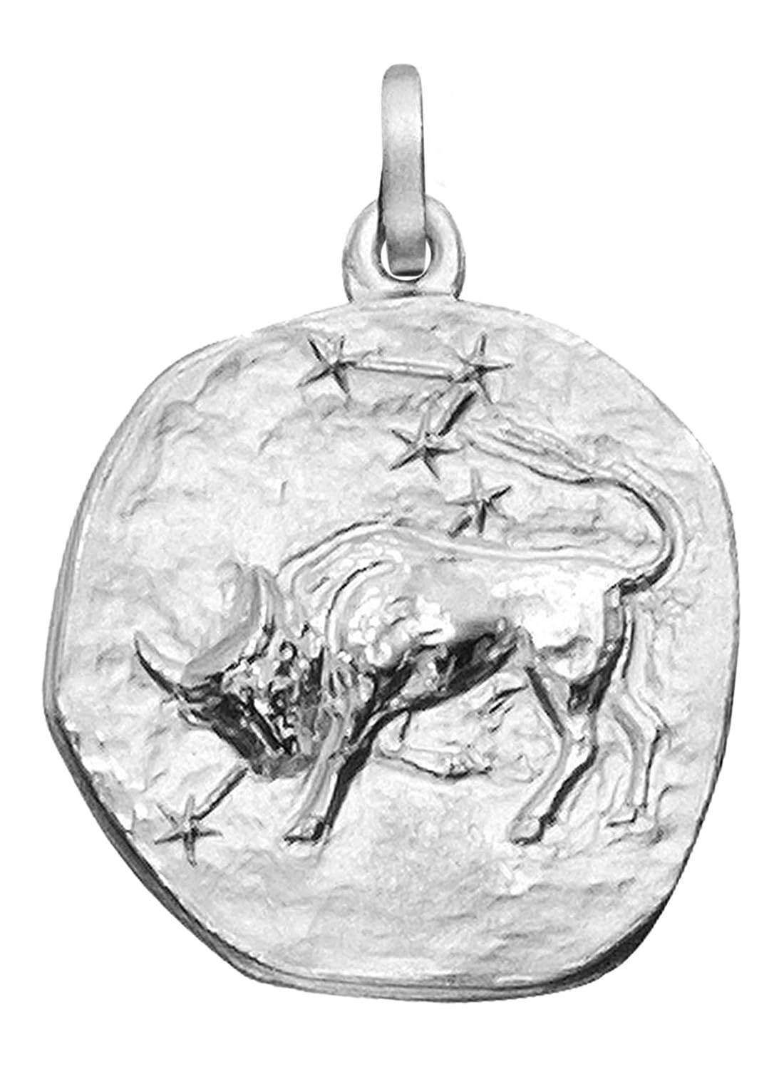 trendor Sternzeichen Stier 925 Silber Anhänger Ø 16 mm 21218-05 | wunderschönes Schmuckstück für Damen und Herren, elegante Geschenkidee