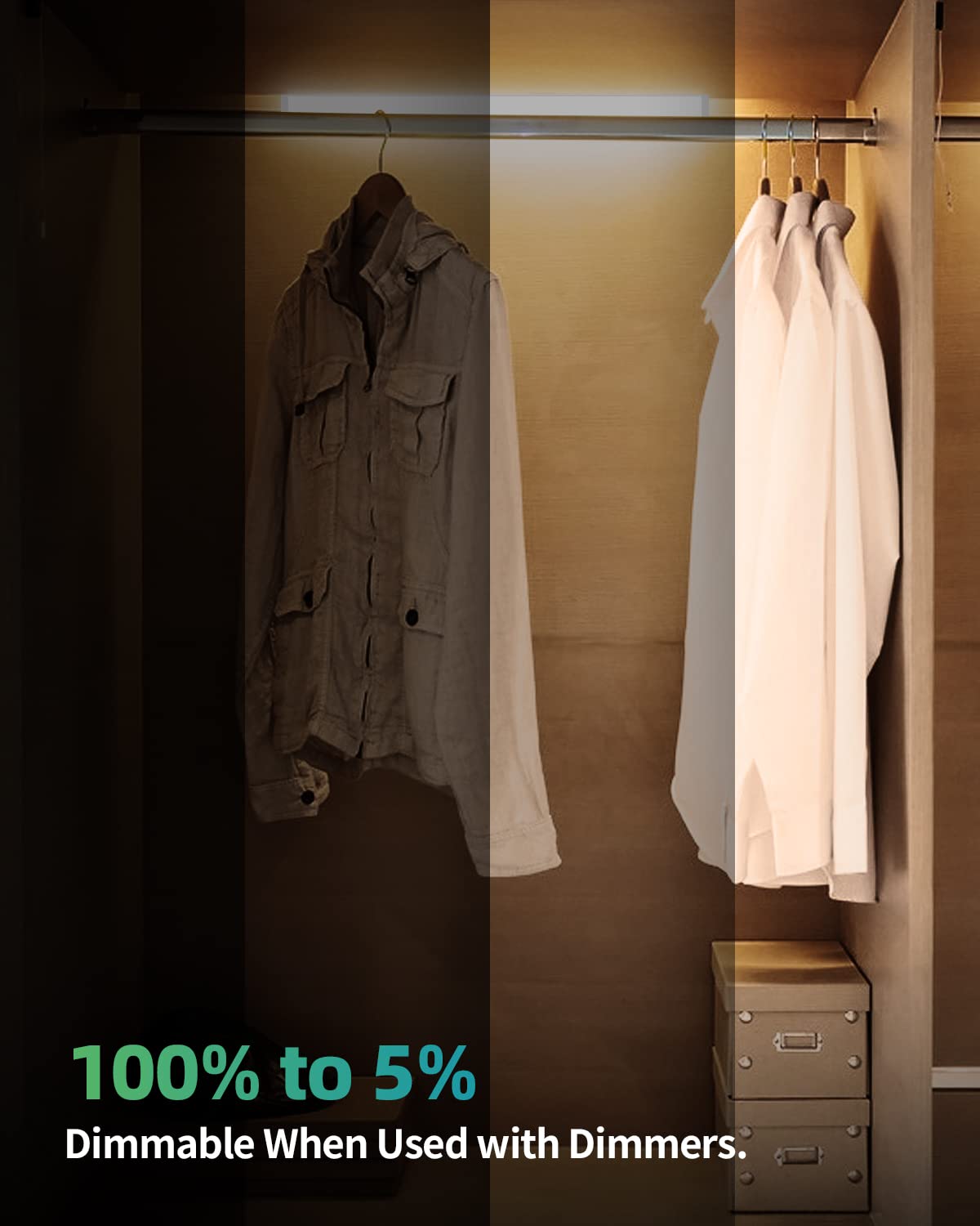 LIGHTNUM Under Cabinet Lights, 12 Inch Led Hardwired Under Counter Lights for Kitchen, Dimmable & Linkable Under Cabinet Lighting, 3CCT 3000K/4000K/5000K Selectable, 8W - White