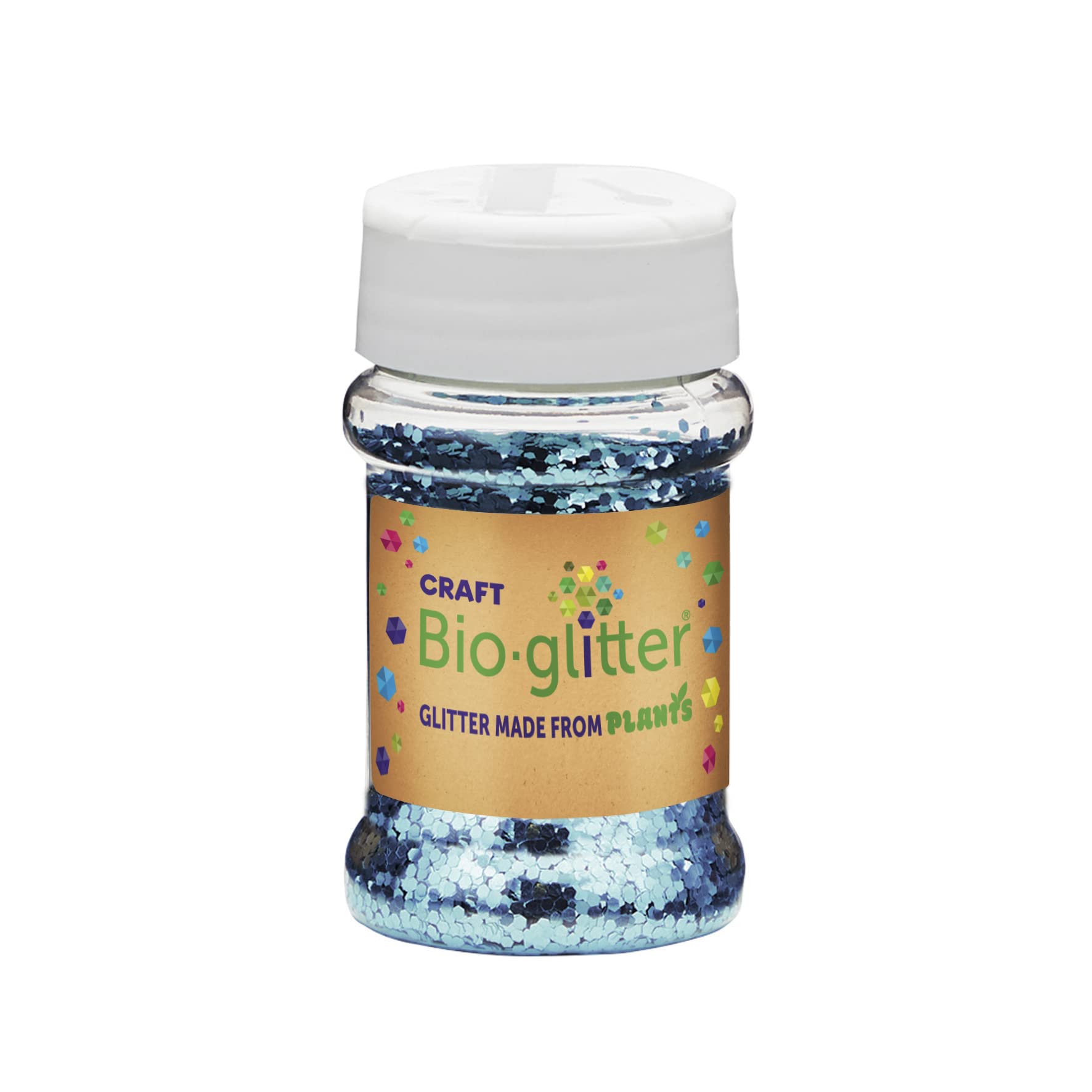 Craft Biodegradable Glitter, 40g, Christmas Decorations, Reindeer Food, Chunky Glitter, Arts and Crafts for Kids, Card Making, Candle Making, Eco-Friendly - Sky Blue — image 1