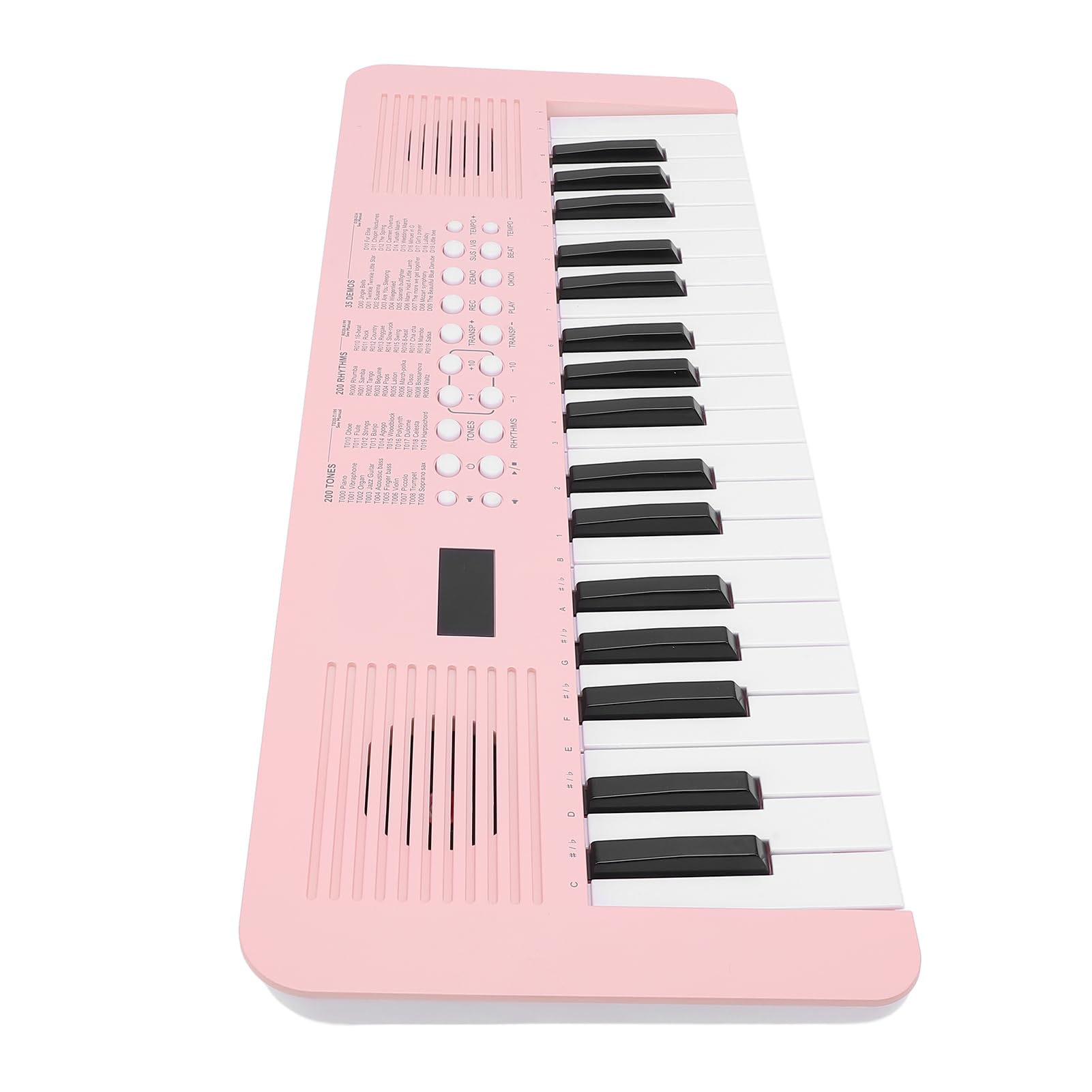 Pianoforte Digitale Multifunzionale con Tastiera Elettronica a 37 Tasti con 200 Toni e Ritmi per Principianti e Compositori Plastica 20,47x7,68x1,97 Pollici (Rosa)