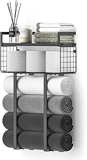 29 Smart Storage Ideas For Small Bathrooms You’ll Actually Use 190 Towel Racks for Bathroom, Metal Towel Holder with Storage Basket,Wall To...
