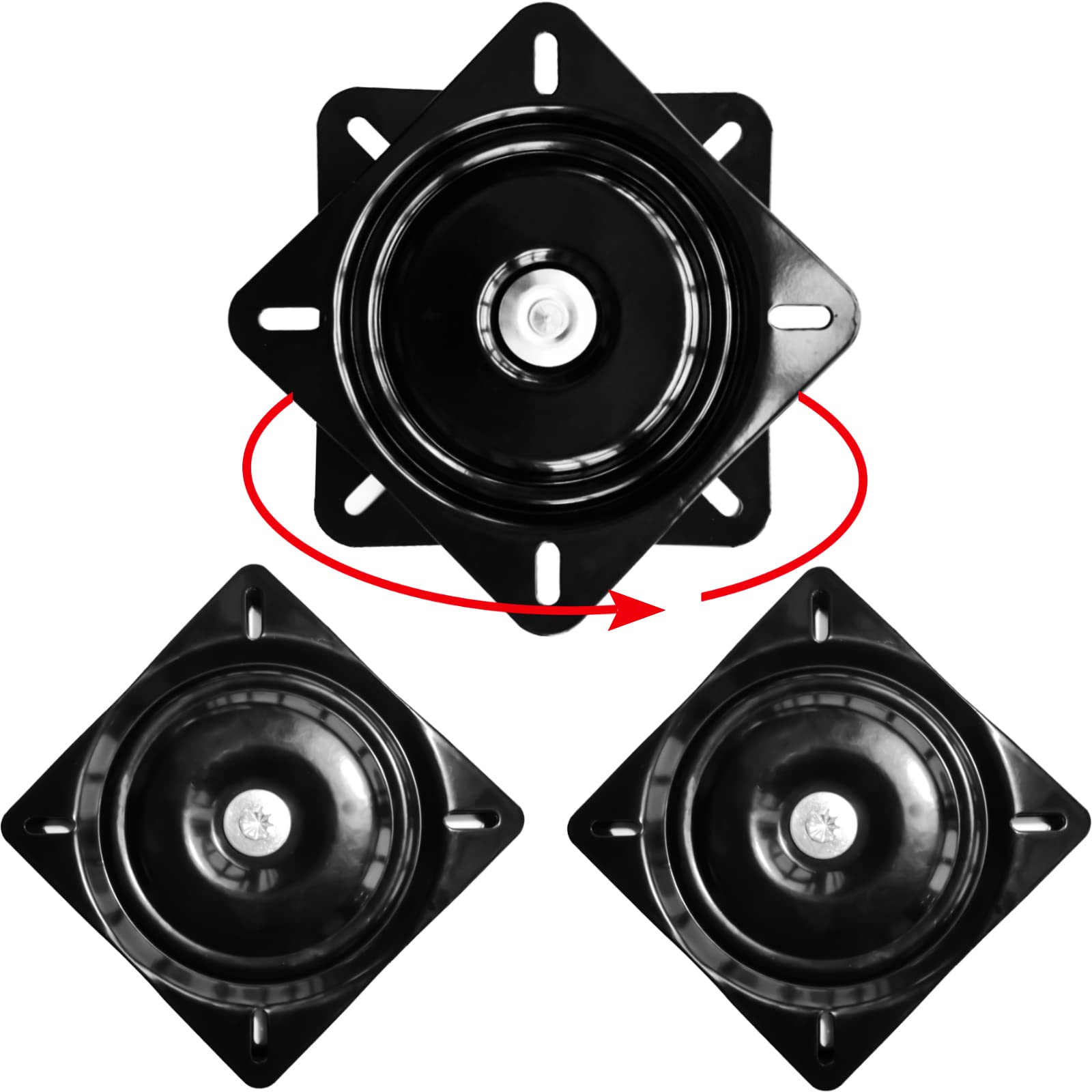 Buy 3Pcs Heavy Duty Bar Stool Swivel Plate, Full Ball Bearing 6Inch Boat Seat Swivel , Chair