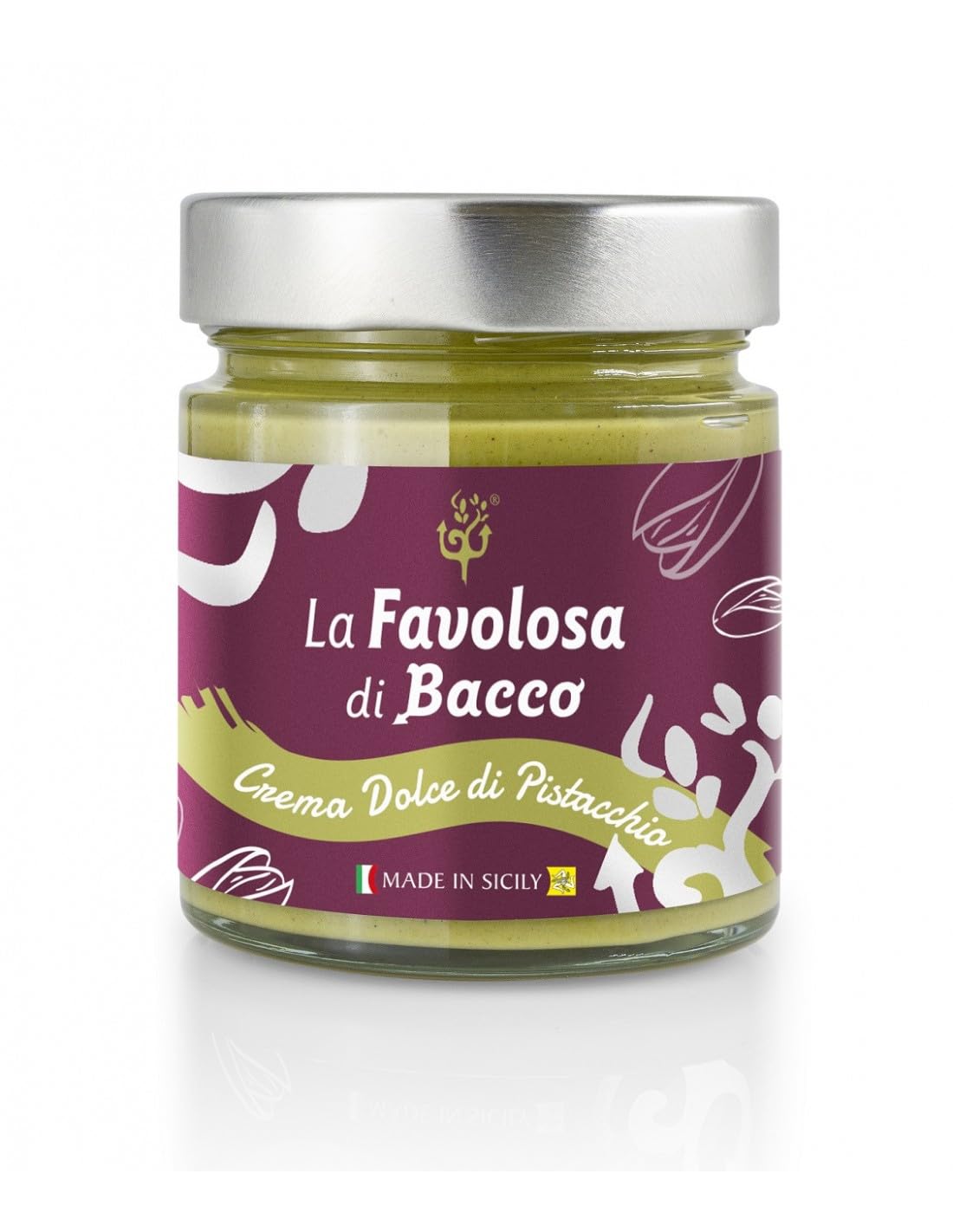 Bacco Crema Spalmabile Al Pistacchio Favolosa Crème à tartiner à la pistache Elite avec 40% de pistaches 12 x 190 g de crème à tartiner à la pistache + Italian Gourmet Polpa 400 g
