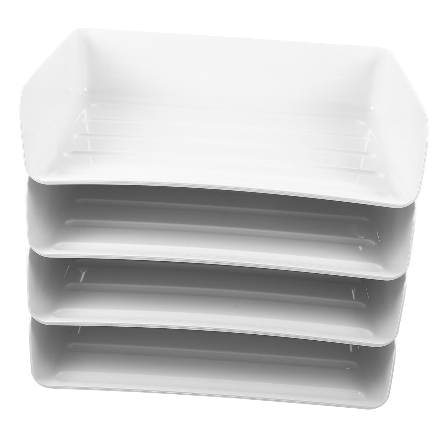 LALAFINA Organizer Na Tacki Na Papier Składany 4-warstwowy A4 Biurkowy Uchwyt Na Papier Biurowy Nowoczesny Design Oszczędzający Miejsce Organizer Na Dokumenty
