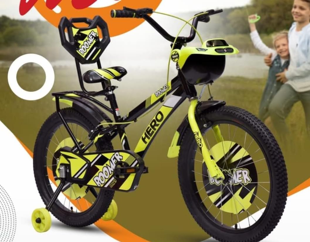 Hero Boomer 16" Kids Bicycle - Fat Tyres, Sleek Design for Ages 5-8 (Black Green Edition) (B0CP2JBG48) Amazon Price History, Amazon Price Tracker