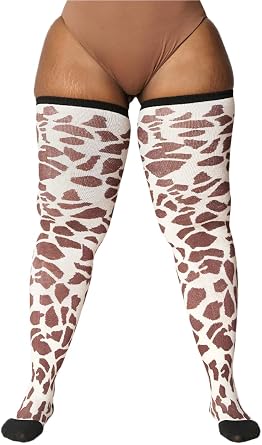 Thunda Thighs Plus Size Thigh High Socks, Over the Knee High Boot Stockings Leg Warmers