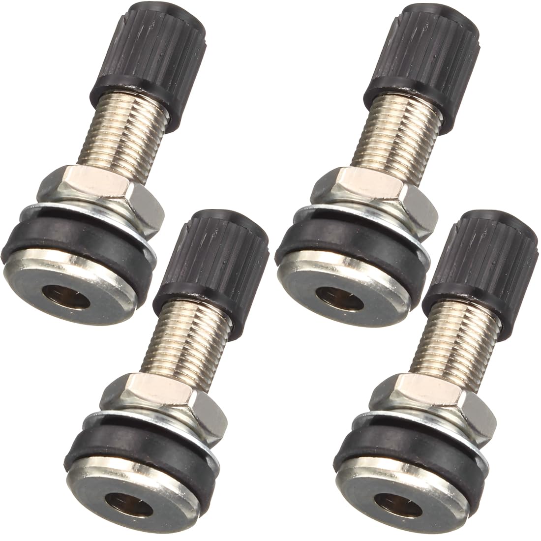 4 Pezzi Steli Valvola Gomma TR414 Per Pneumatici Auto - Tubeless, A Scatto Con Cappucci - 2