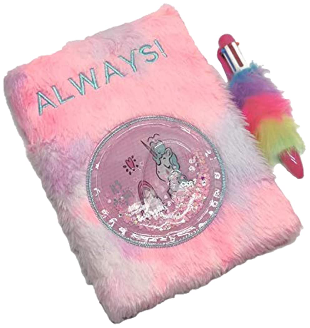 TERA 13 Unicorn Diary for Girls Note Book Diary for Girls (1 Diary 1 Pen) Return Gifts Diary, Kids Diary with Pen, Cartoon Fur Diary Birthday Return Gifts Diary for Girls