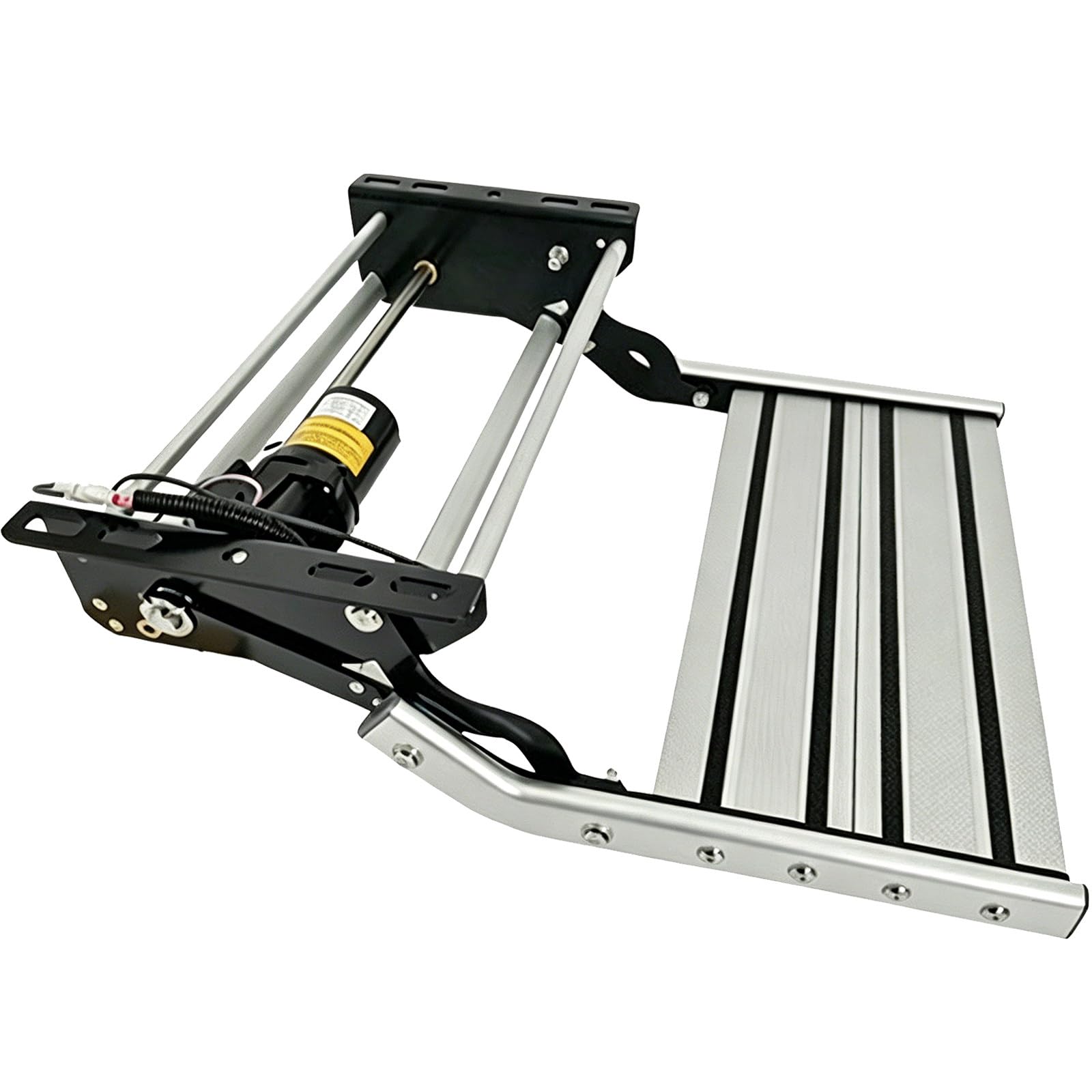 BITYCOW Retractable Camper Steps, 200kg/440lbs Load Capacity Electric Stairs with Illumination & Non-Slip Rubber Strips, Firm Base for RV, Motorhome and Truck Singlelayerpedal
