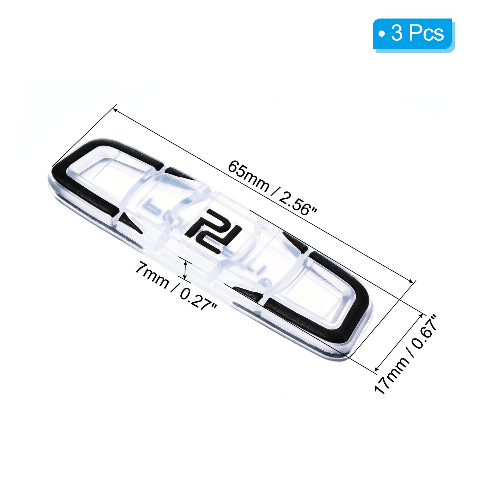 PATIKIL Tennis Racket Vibration Dampener, 3 Pack Soft Silicone Racquet Shock Absorber String Damping, Black