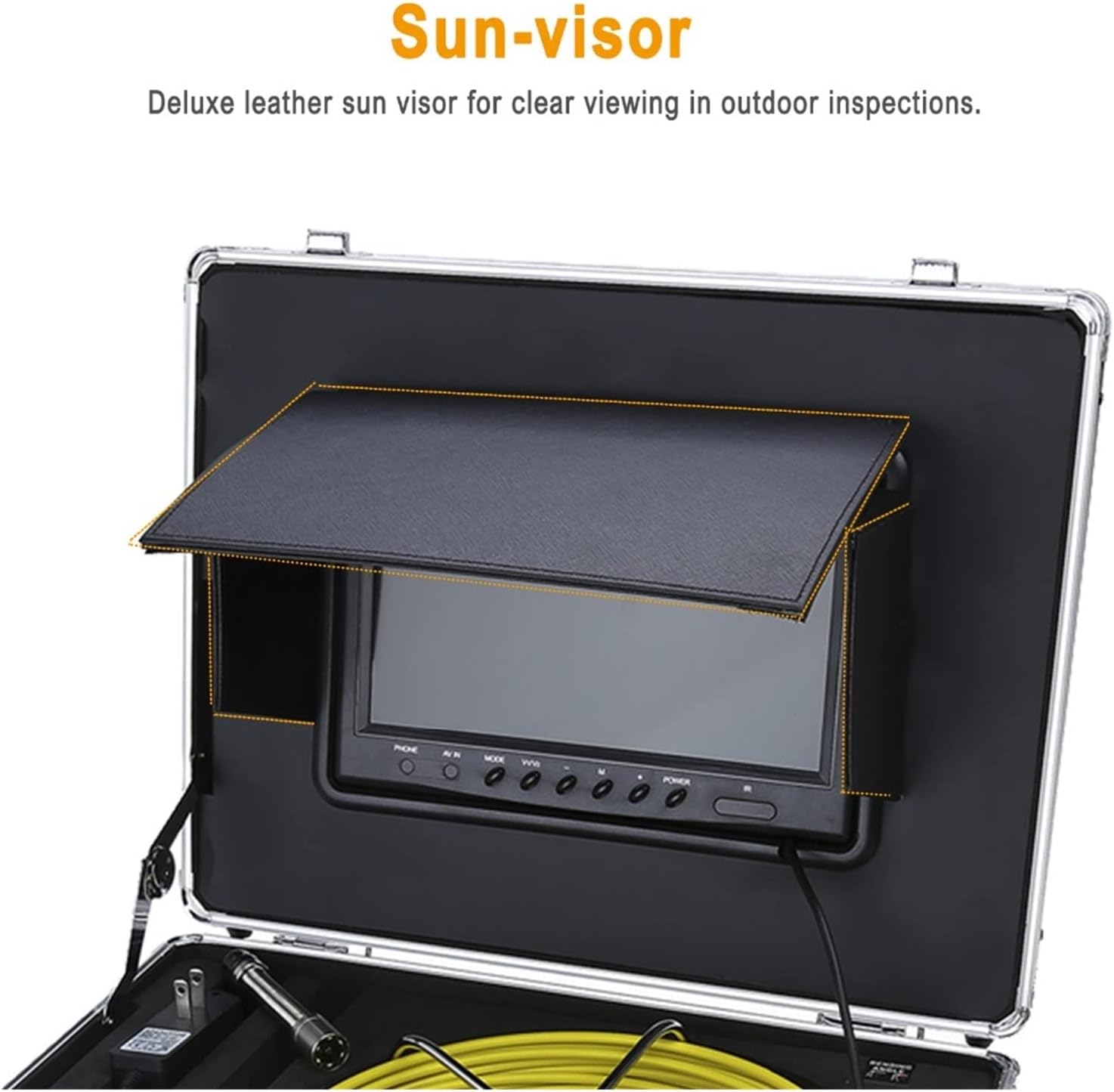 Pipe Inspection Camera Sewer Camera with 9inch Monitor 17MM 20/30/50/100M Pipe Inspection Video Camera, 8GB TF Card DVR IP68 Drain Sewer Pipeline Industrial Endoscope Portable Pipe