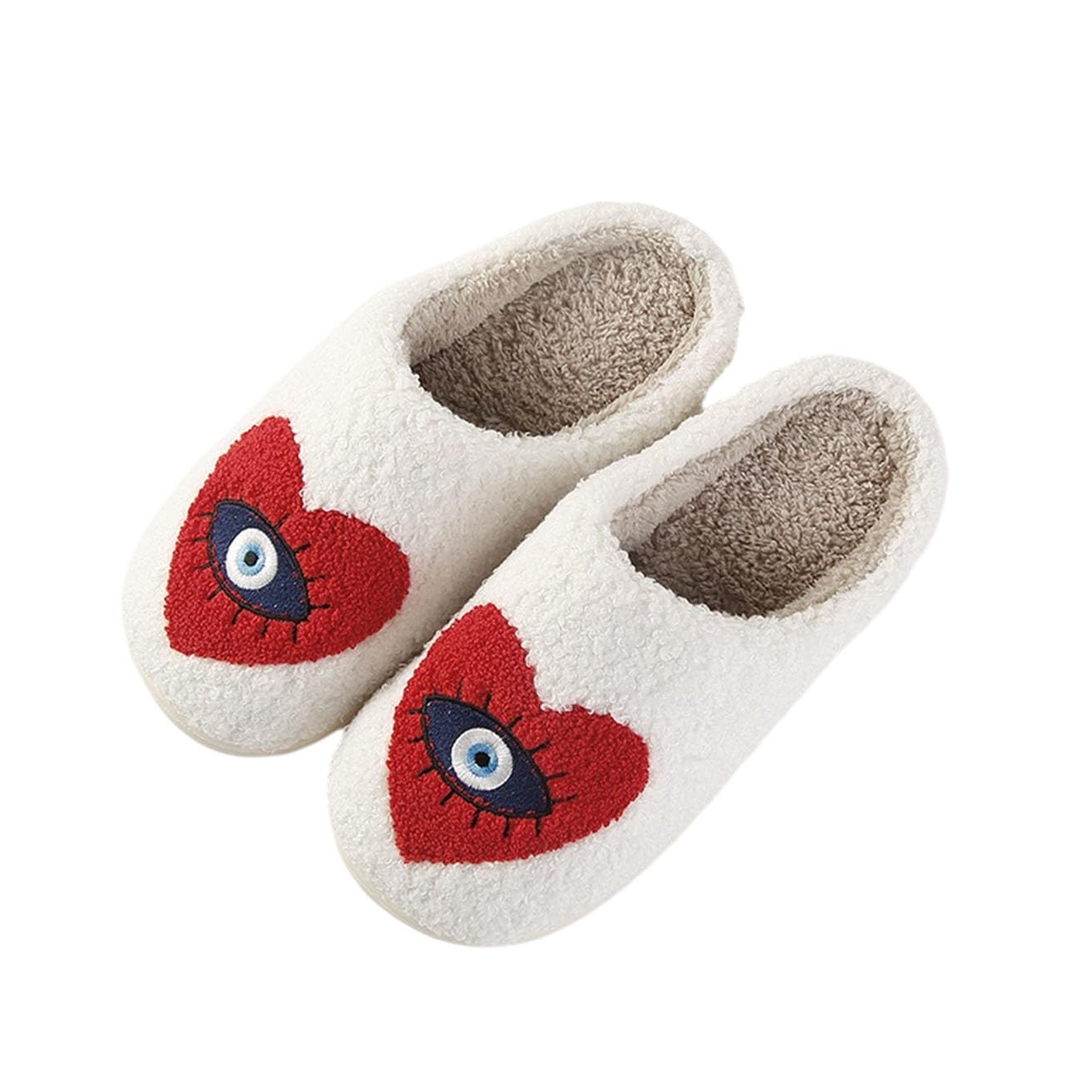 LNERIP Slippers Winter Womens Mens Fluffy Plush Slippers Animals Cute Cartoon House Slippers Cuddly Warm Shoes Indoor Outdoor Girls Women